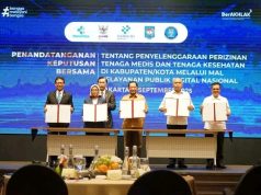 Bupati Lampung Timur Tandatangani Keputusan Bersama Percepatan Layanan Perizinan Tenaga Medis